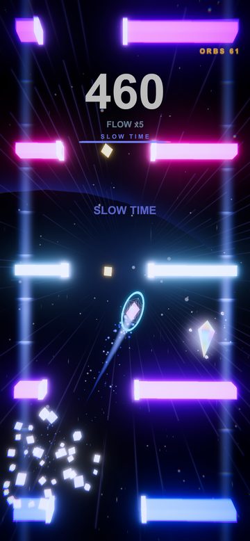 Slow Time power-up in a neon sector